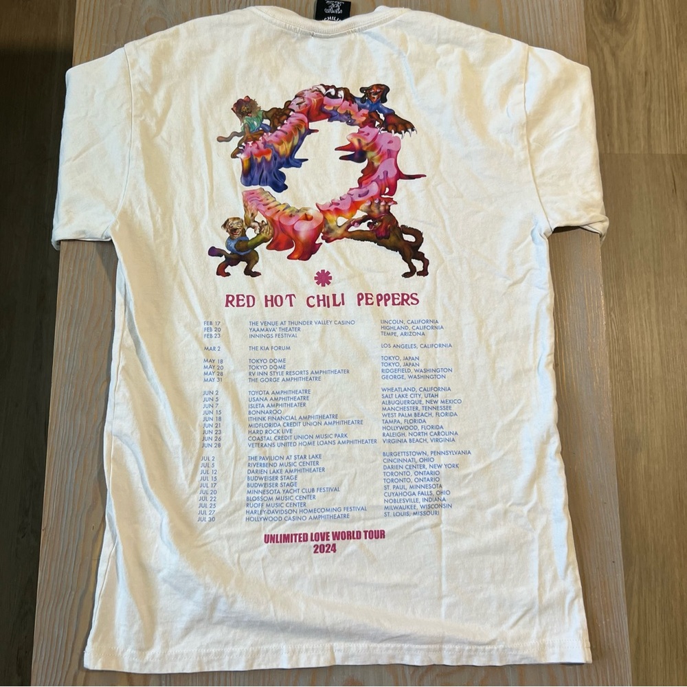 Red Hot Chili Peppers unlimited love world tour 2024 t shirt size small - Picture 6 of 7